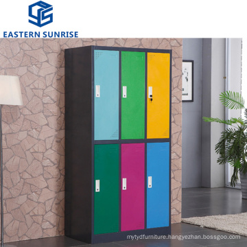 Steel Furniture 6 Door Wardrobe China Factory Cheap Locker